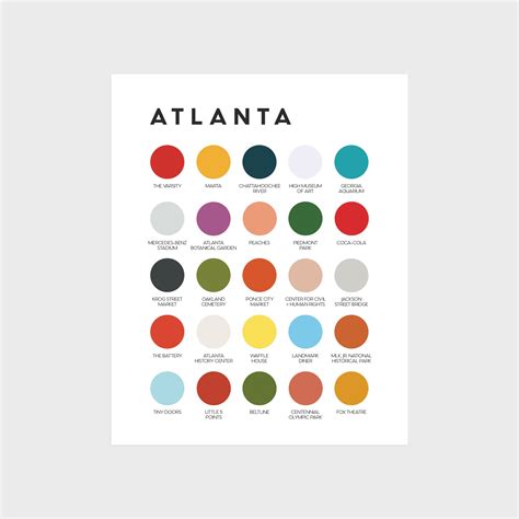 Atlanta Color Palette Print – Lunch City Studio