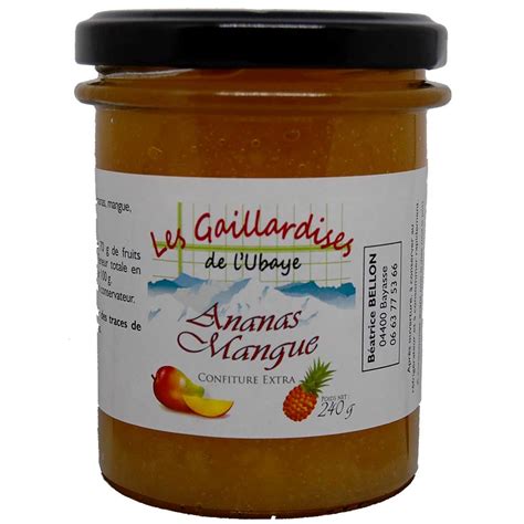 Confiture Ananas Mangue OMonDrive