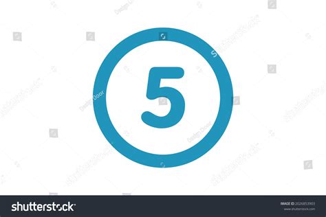 Modern Number 5 Logo Design Template Stock Vector (Royalty Free ...