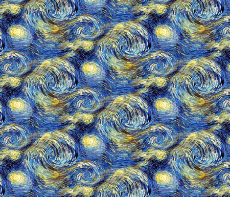 Van Gogh Starry Night Fabric Mandamacabre Spoonflower