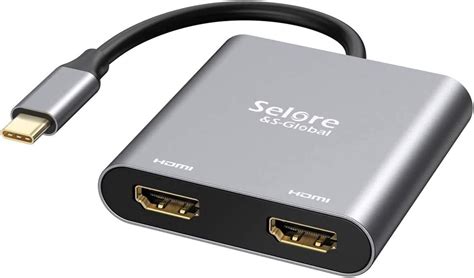 Selore And S Global Usb C To Dual Hdmi Adapter 4k60hz Amazonde