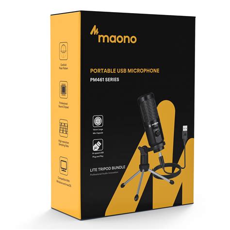 Microfon Gaming Maono Pm Tr Khz Bit Pentru Streaming Live Usb