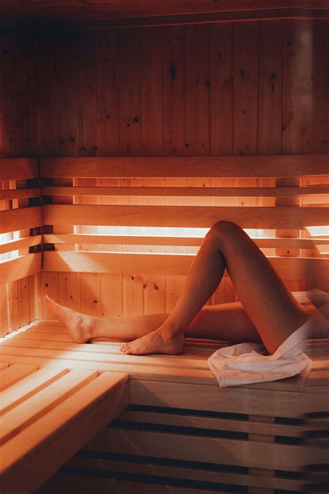 Woman Relaxing In Sauna Free Stock Photo Picjumbo