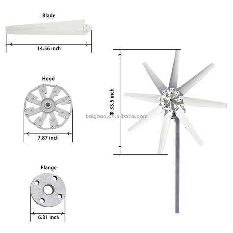 Wind Turbine 1000w Horizontal Axis Wind Generator 12v 24v 48v Pmg