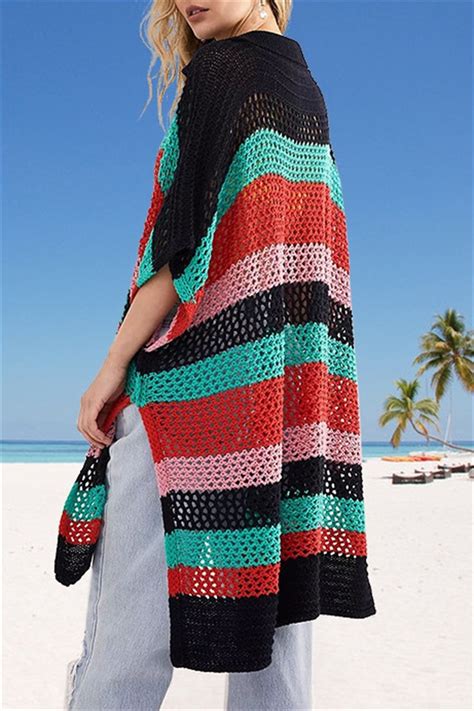 Wholesale Casual Hollowed Out Bikini Sets Cover Up Knit Dress Beach Vacation Swimwears K