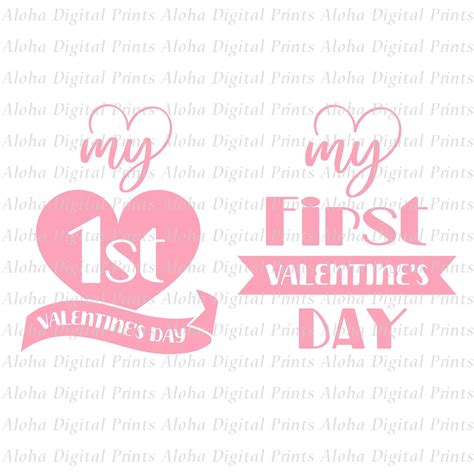 Valentines Baby Outfit My 1st Valentines Day Svg My First Valentines