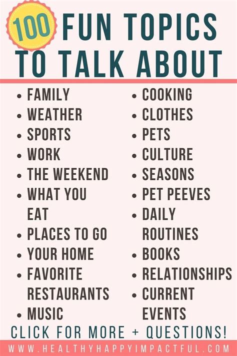 100 Fun Topics To Talk About With Friends And Crush