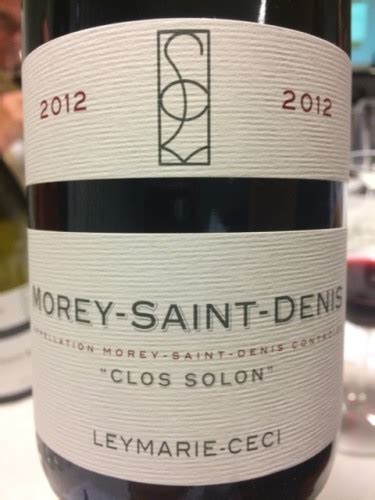 Leymarie Ceci Morey Saint Denis Clos Solon Vivino Us