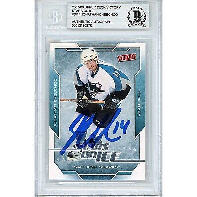 Jonathan Cheechoo San Jose Sharks Auto 2007 Upper Deck Autograph Card