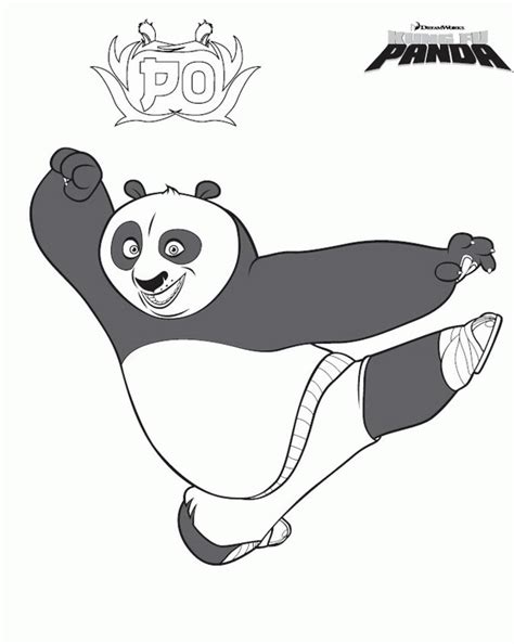 Coloriage Po Kung Fu Panda à imprimer