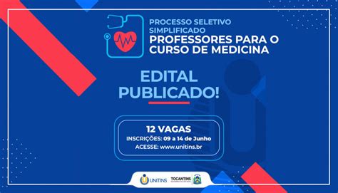 Unitins Lança Edital De Seleção Com 12 Vagas Para Professores Para O