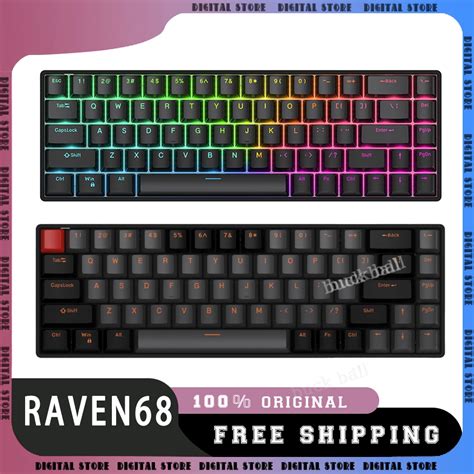 Teamwolf Raven Teclado Interruptor Magn Tico Teclados Mec Nicos Fio Gatilho R Pido Hot