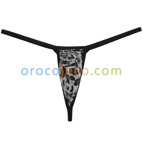 Sexy Herren Unterw Sche G String Tanga Extreme Leopardenmuster T Back Micro Bikini Tanga Mu N