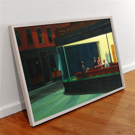 Edward Hopper Nighthawks Print American Wall Art Retro Decor Etsy