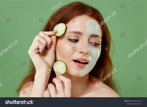 Beautiful Happy Half Naked Topless Redhead Stock Photo Shutterstock