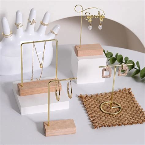 Деревянная подставка для ювелирных изделий | AliExpress