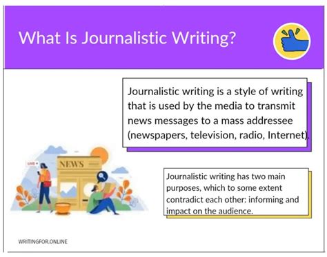 journalistic writing meaning features types examples