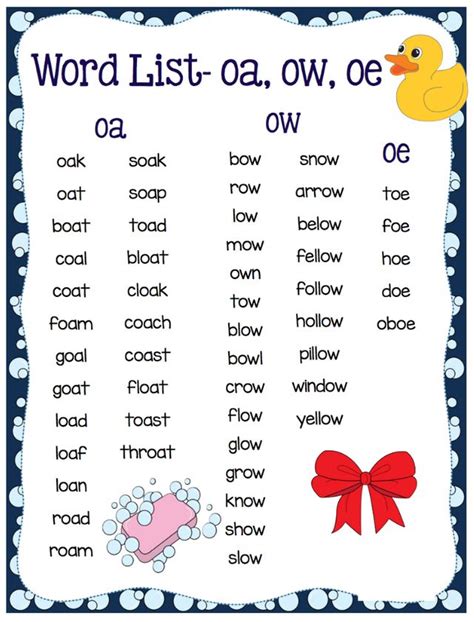 Activities For Teaching The Oa Ow Oe Digraphs Make Take And Teach Bloglovin’