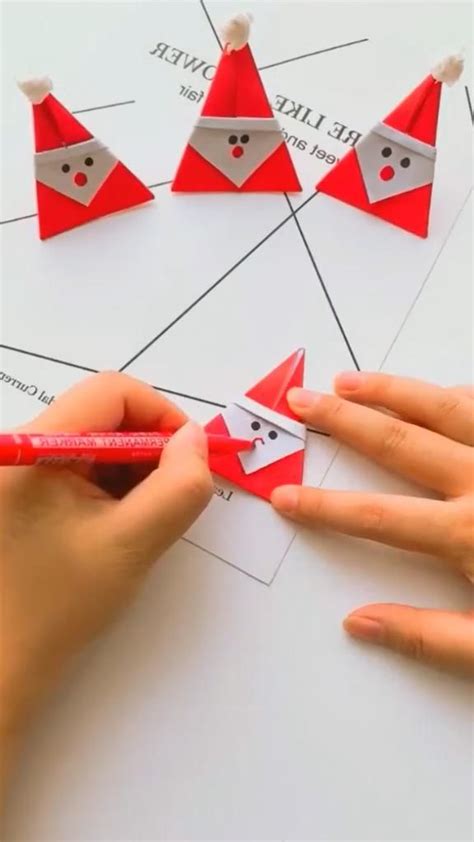 C Mo Hacer Un Pap Noel De Papel Origami Christmas Crafts Diy