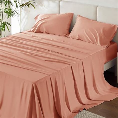 Bedsure King Size Sheet Sets Cooling Sheets For Hot Sleepers Rayon Derived From Bamboo