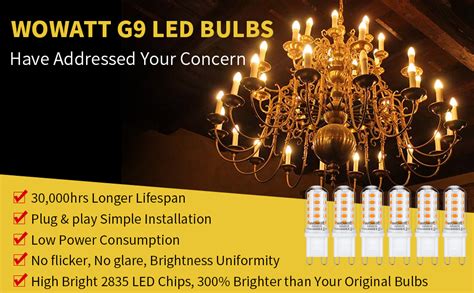 Wowatt G Led Bulbs Warm White K W Equivalent To W G Halogen