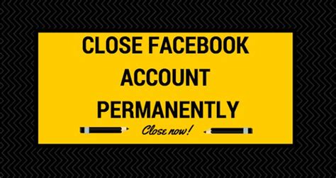 how to close your facebook account permanently