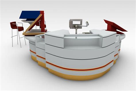 3d модель стойка ресепшн в формате C4d | Каталог 3d моделей