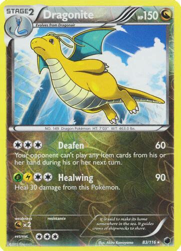 Moderately Played Dragonite Holo Rare Reverse Holo Pokemon