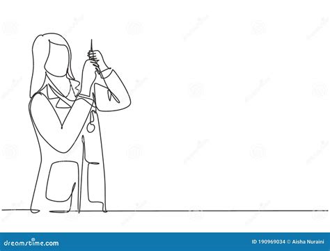 Continuous Line Drawing Syringe Stock Illustrations 102 Continuous