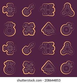 Seamless Background Symbols Alchemical Processes Stock Vector (Royalty ...