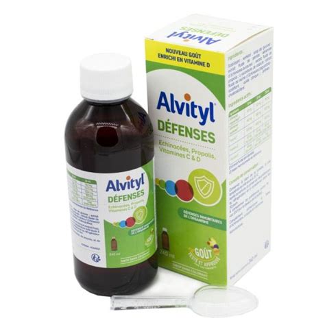 Alvityl Defenses Sirop 240ml Immunité Echinacée Propolis Vitamine