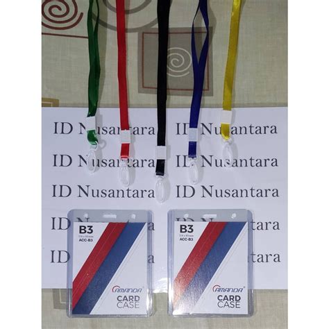 Jual Paket Tali Impor Kait Plastik 1 CM ID Card Case B3 Shopee