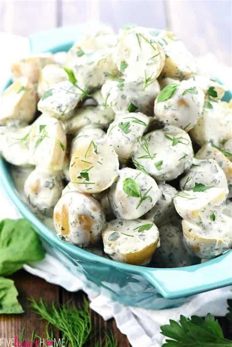 Herb Greek Yogurt Potato Salad • Fivehearthome