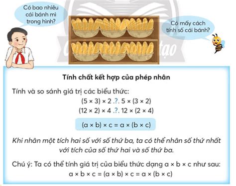 Bài 14 Tính chất giao hoán tính chất kết hợp của phép nhân Toán lớp 4