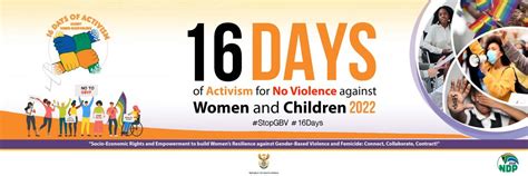 16 Days Of Activism 2022 South African Government