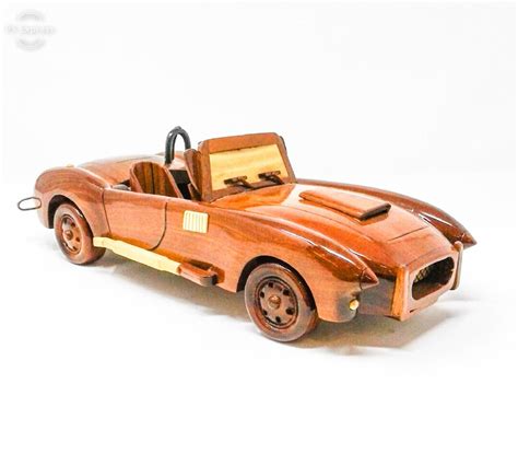 Shelby Cobra Wooden Model Car Made Of Mahogany Wood Etsy