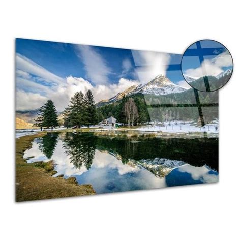 Declina Tableau Paysage Tableau Plexiglas Paysage Reflet Sur Le Lac D