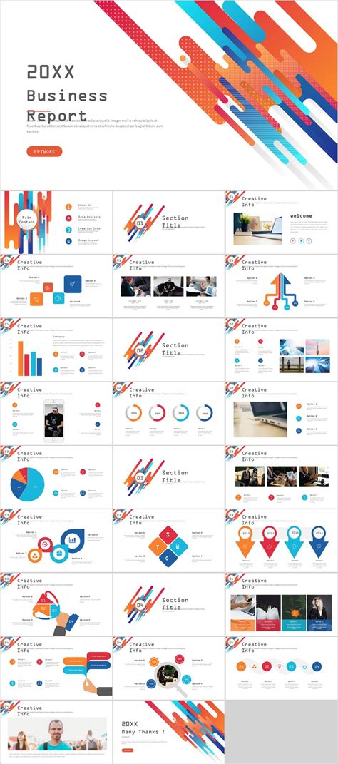 27+ Creative infographics report PowerPoint Template | Cool powerpoint ...