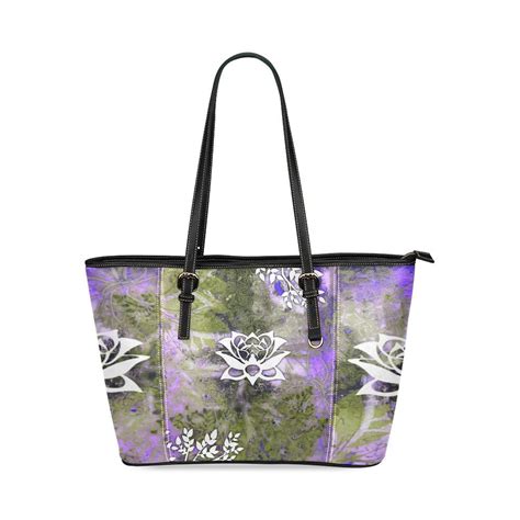 Lotus Purple Leather Tote Bag Purple Leather Leather Tote Bag