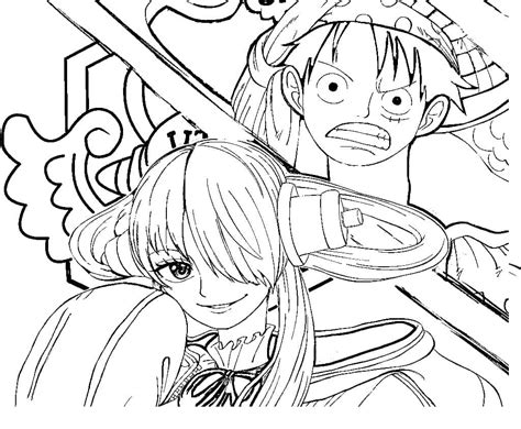 Dibujos De Uta Y Luffy Para Colorear Para Colorear Pintar E Imprimir