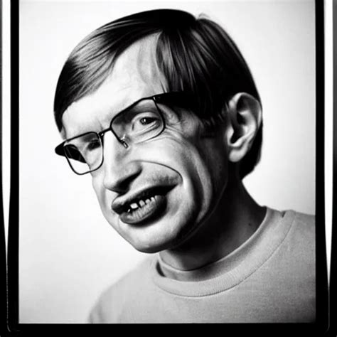 Mugshot Portrait Of Stephen Hawking Taken In The Stable Diffusion