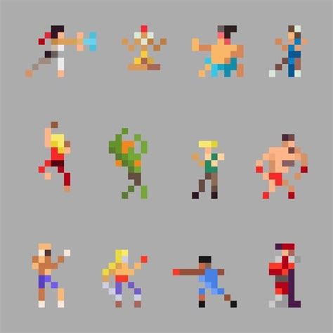 Minimalistic pixel art I made : StreetFighter Street Fighter Video Game ...