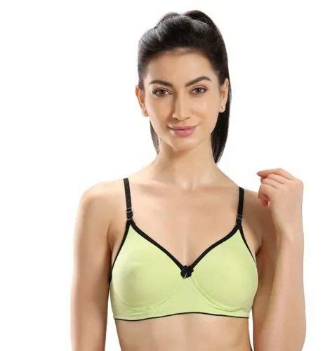 Polyester Cotton Plain Affinity Ladies Soft Padded Full Coverage Bra