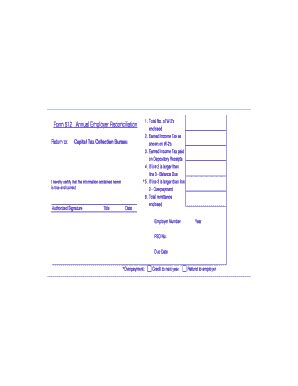 Fillable Online Form 512 Annual Employer Reconciliation Return To