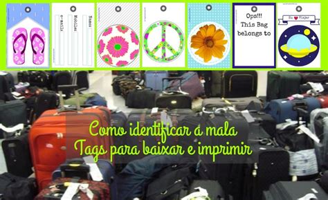 Como Identificar Mala De Viagem - Como identificar a mala - Tags para baixar e imprimir | De Frente Para ...
