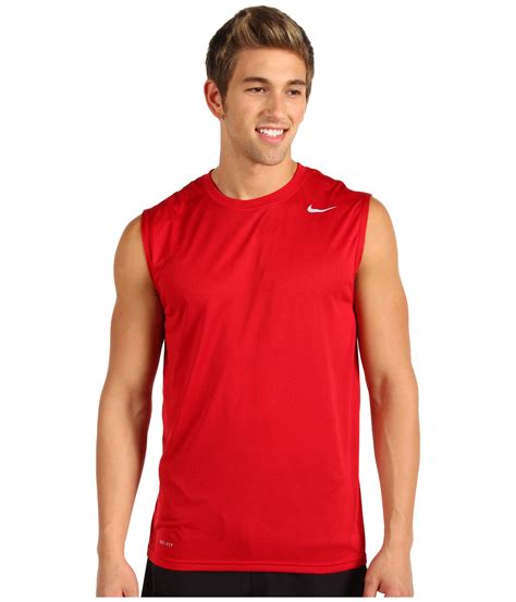 Nike Dri Fit Legend Sleeveless Training Shirt In Red For Men Lyst