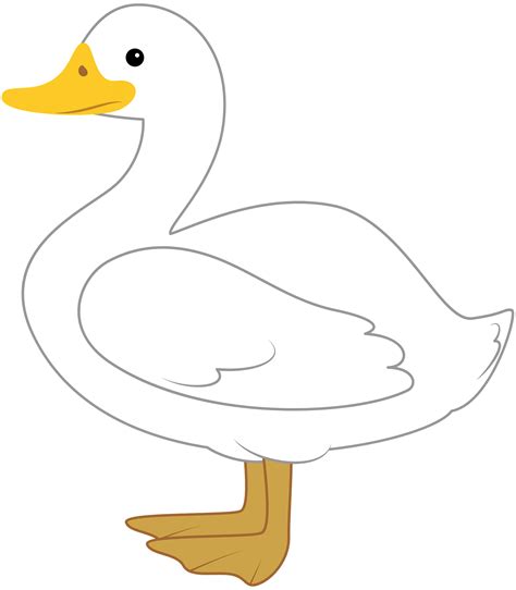 Cartoon Hand Drawn White Duck Clipart Duck Clipart White Hand Clip