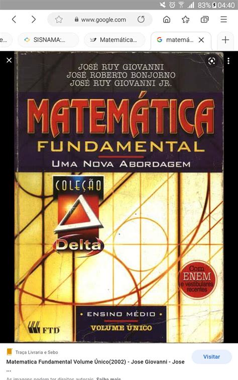 Livro de matemática fundamental resumov vamos passar juntos