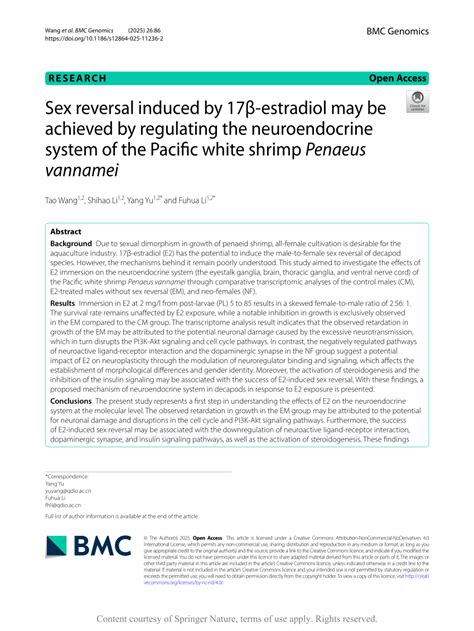 PDF Sex reversal induced by β estradiol may be achieved by