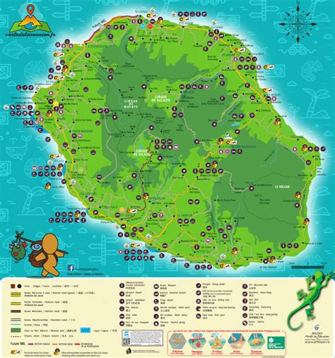 carte de lile de la reunion detaillee voyage carte plan